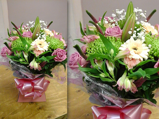 Beautiful anniversary aqua gift boxes florist Bristol AB3