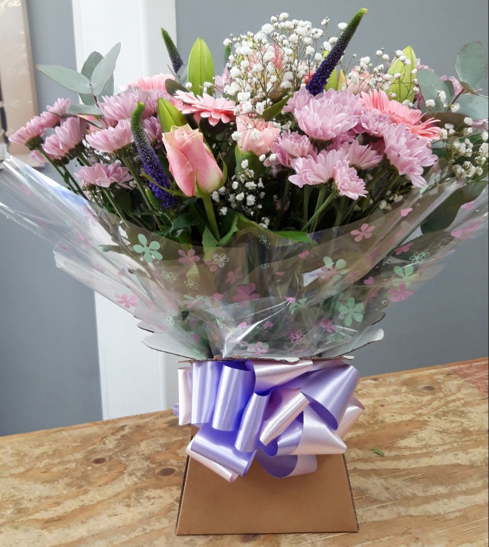 Anniversary aqua gift boxes Bristol florist AB10