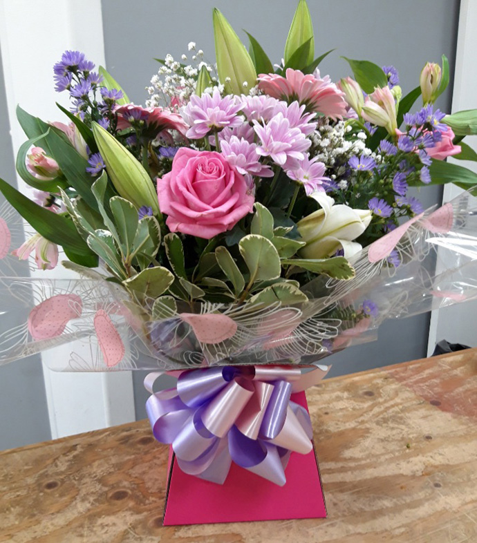 Anniversary aqua gift boxes Bristol florist AB15