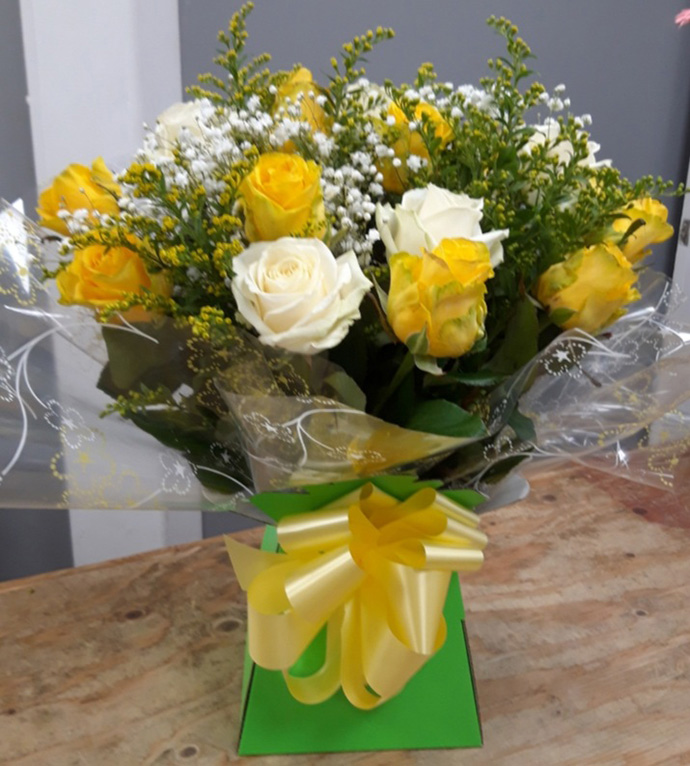 Anniversary aqua gift boxes Bristol florist AB17