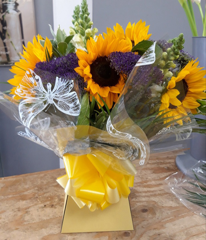 Anniversary aqua gift boxes Bristol florist AB18