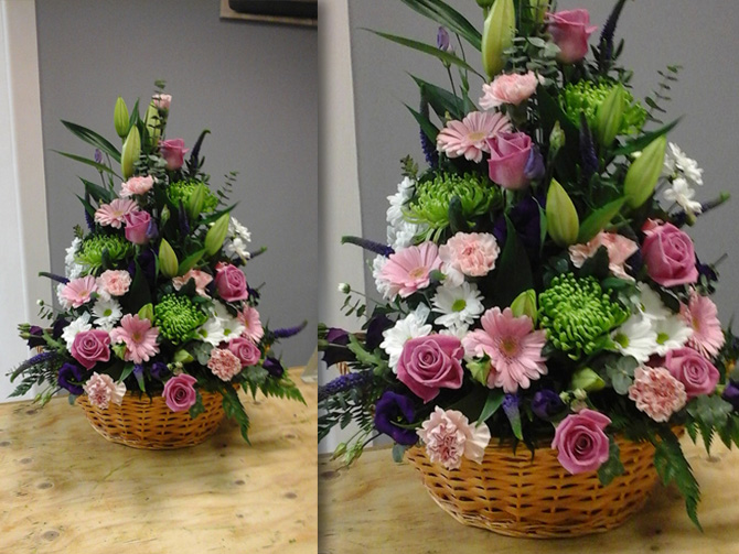 Font facing gift baskets florist north bristol BGP1