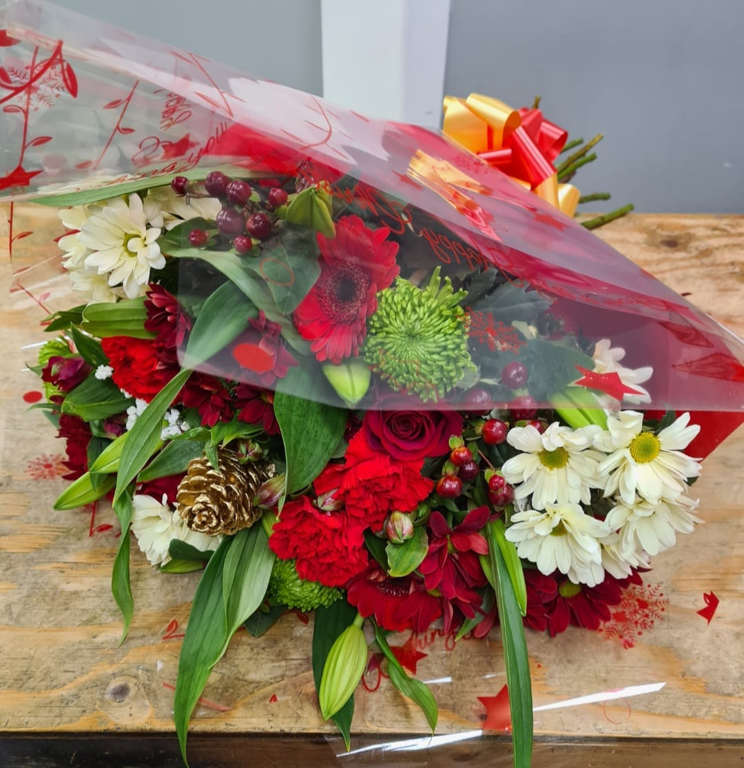 Christmas Presentation Bouquets Bristol florist XMASPB17