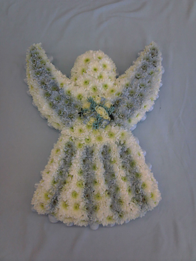 Angel floral tribute flowers florist north Bristol ANGEL