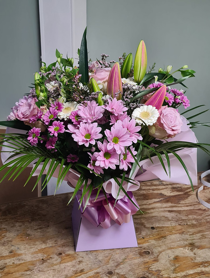 Mother's Day aqua gift boxes Bristol florist MAB27