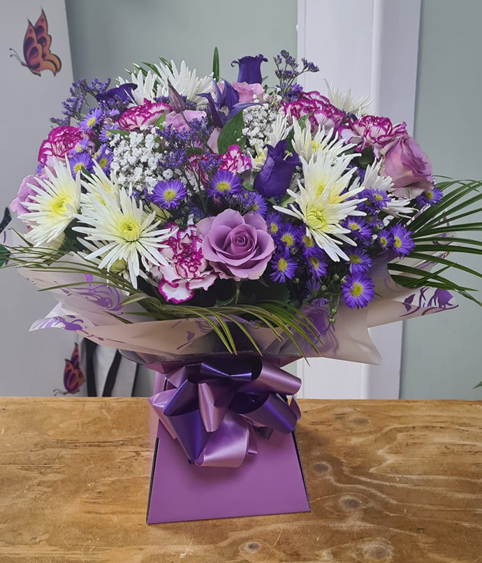 Mother's Day aqua gift boxes Bristol florist MAB29