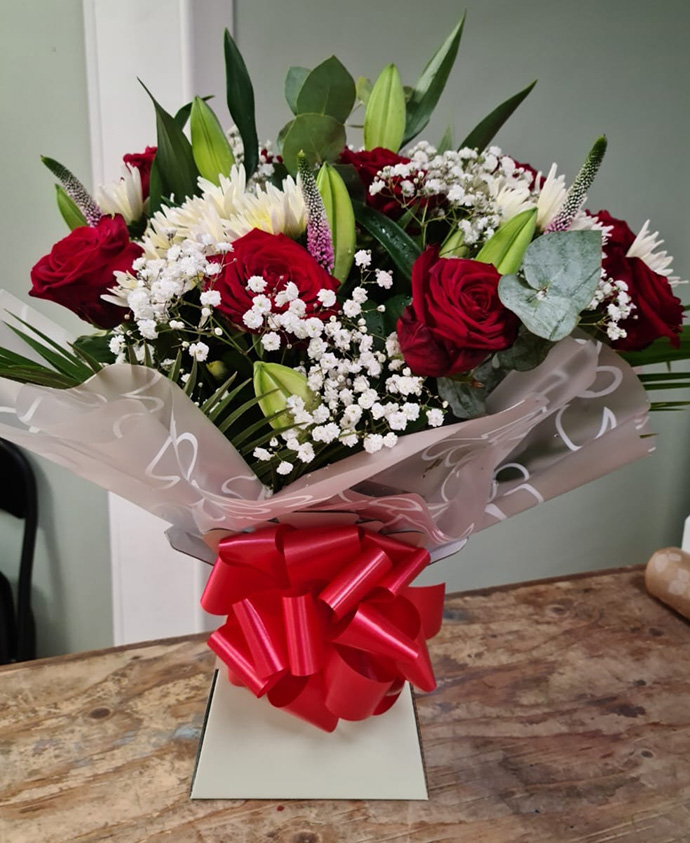 Valentine aqua gift boxes Bristol florist VAB8