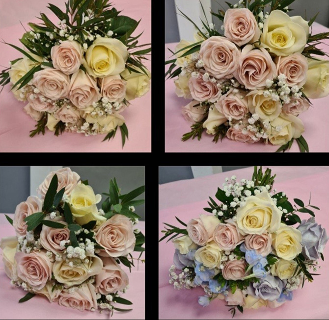 Bridesmaids hand tied bouquets WBR14