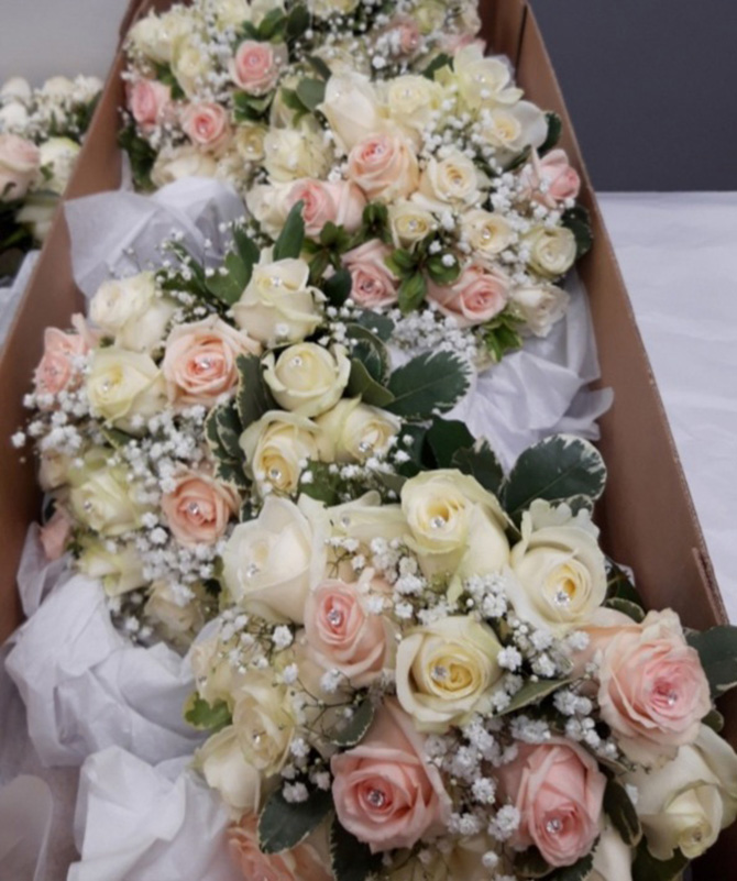 Bridesmaids hand tied bouquets WBR21