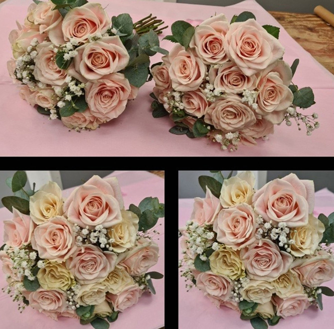 Bridesmaids hand tied bouquets WBR23