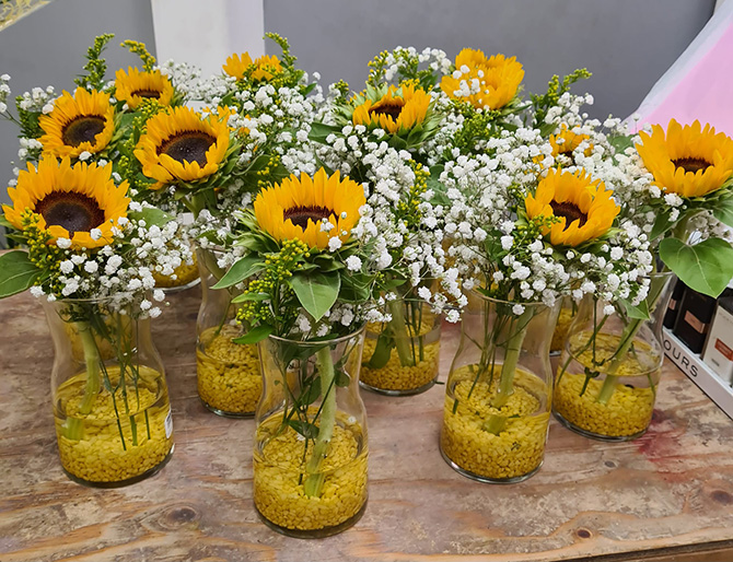 Wedding table flowers WTA5